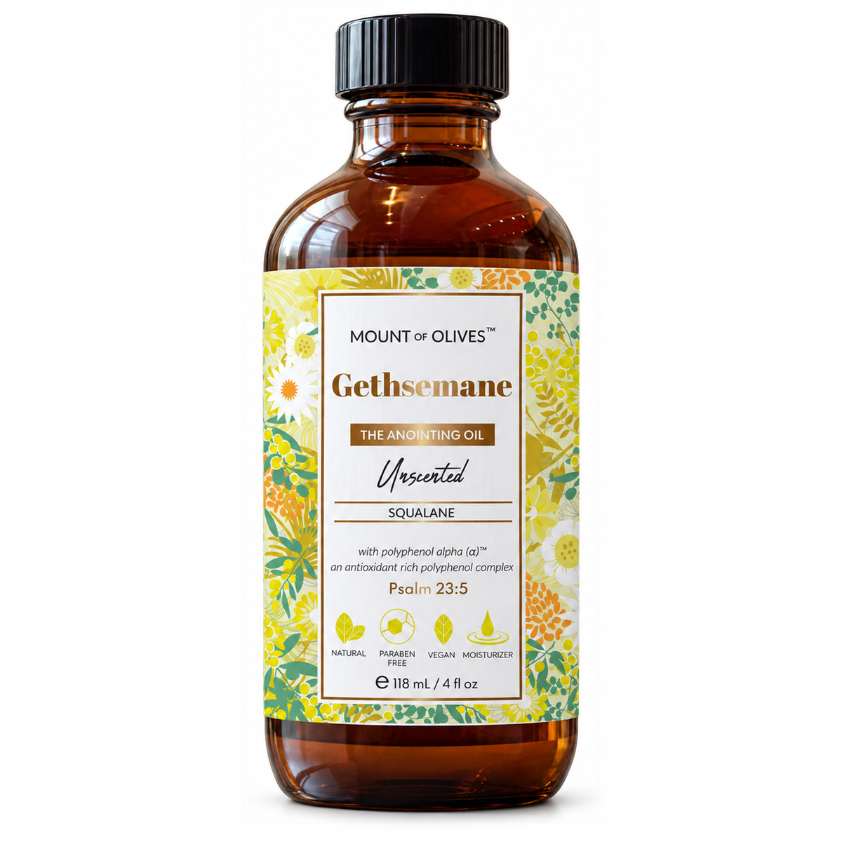 Mount of Olives Gethsemane Anointing Oil (Unscented), 4 fl oz bottle