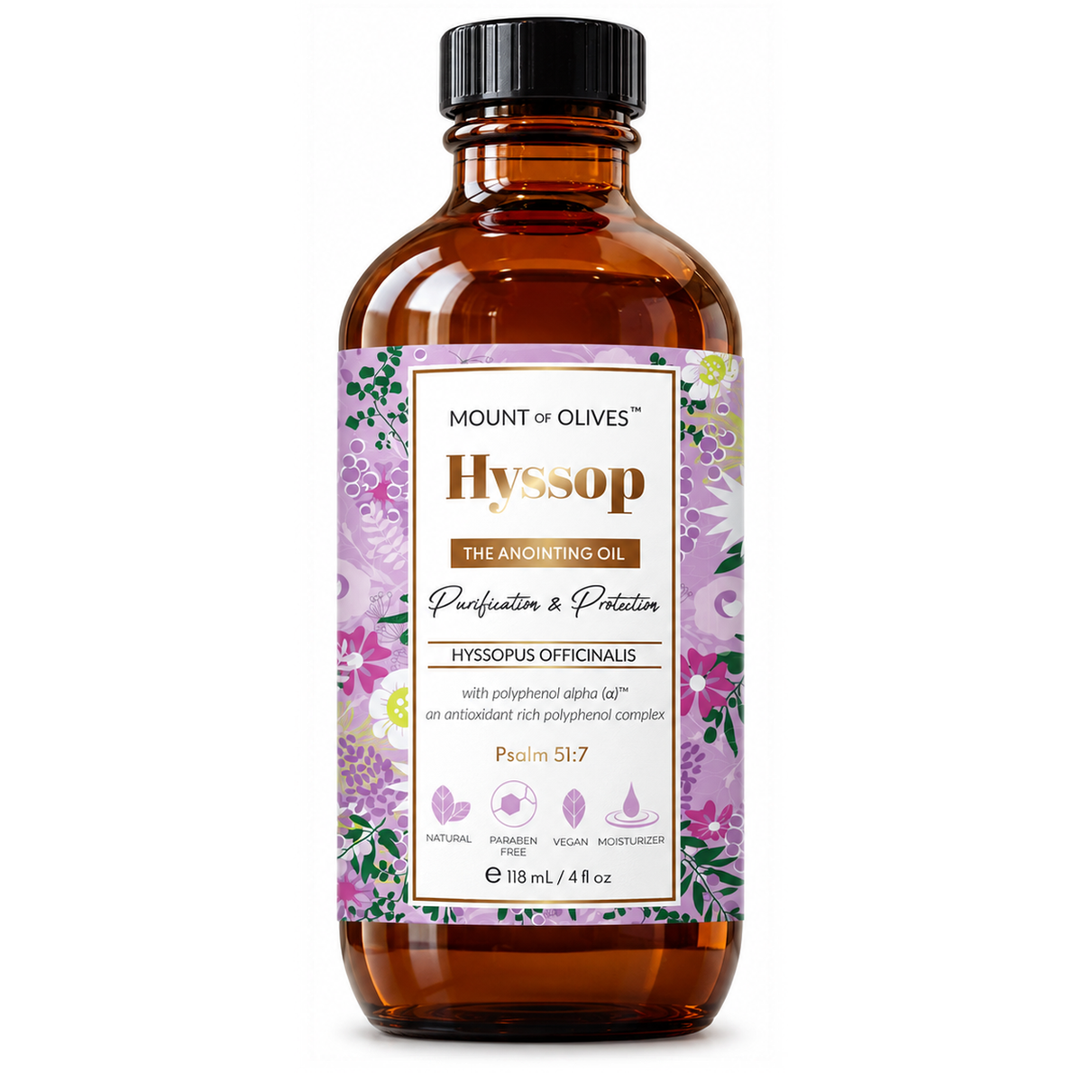 Mount of Olives Hyssop Anointing Oil, 4 fl oz bottle