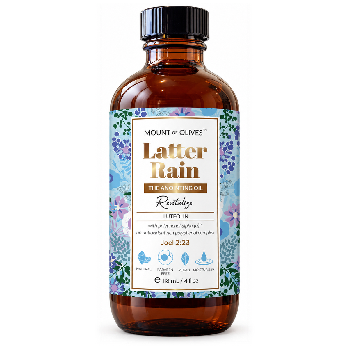 Mount of Olives Latter Rain Anointing Oil, 4 fl oz bottle