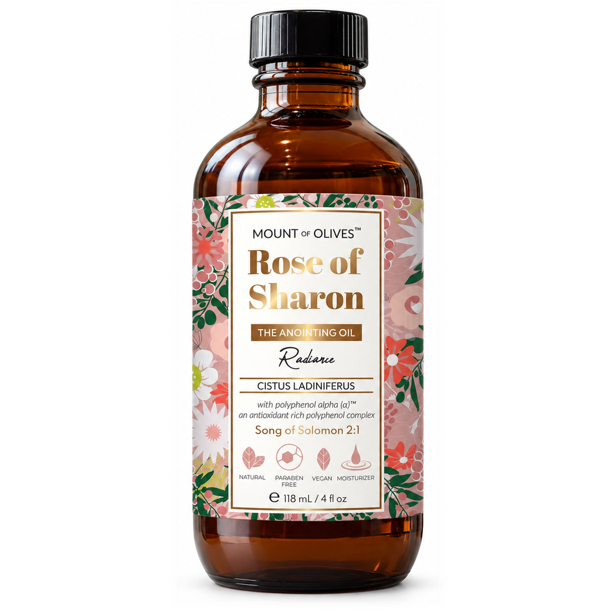 Mount of Olives Rose of Sharon Anointing Oil, 4 fl oz bottle