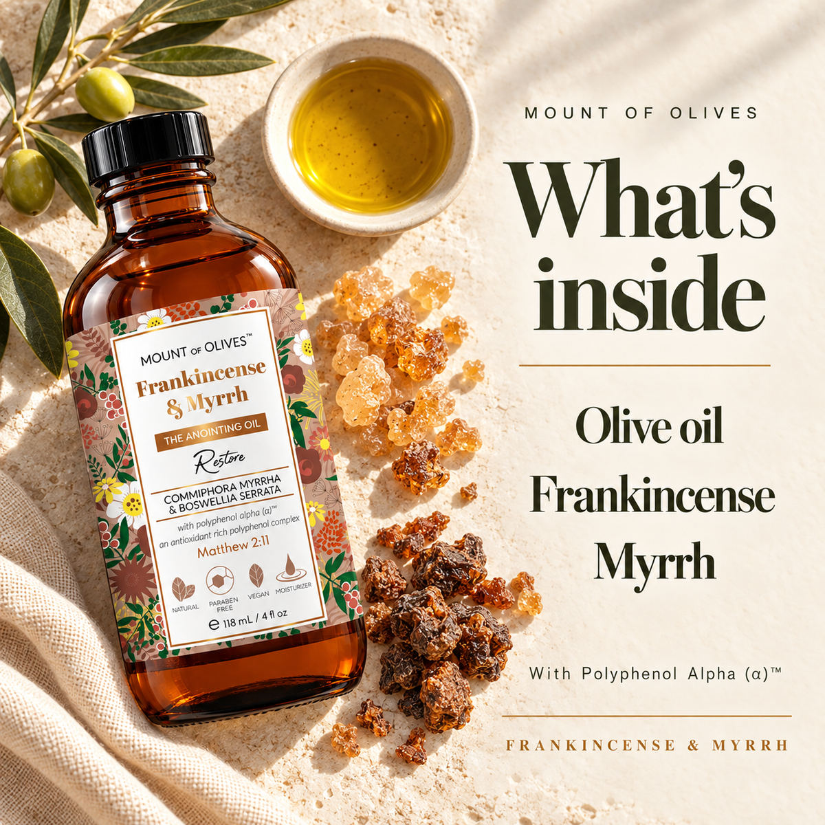 Frankincense & Myrrh Anointing Oil: ingredients