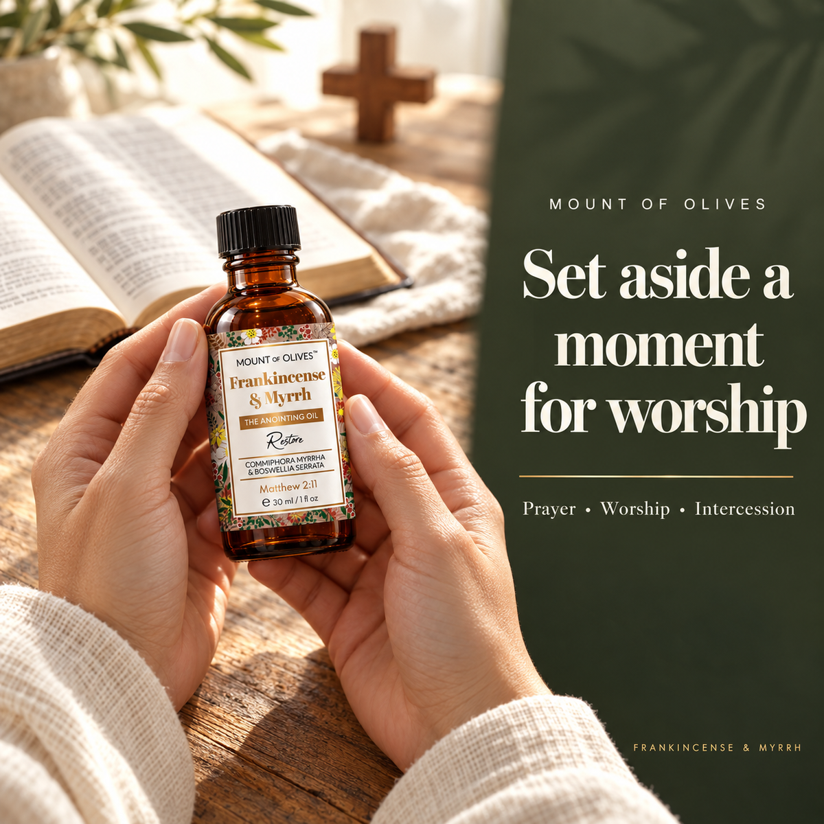 Frankincense & Myrrh Anointing Oil: daily ritual