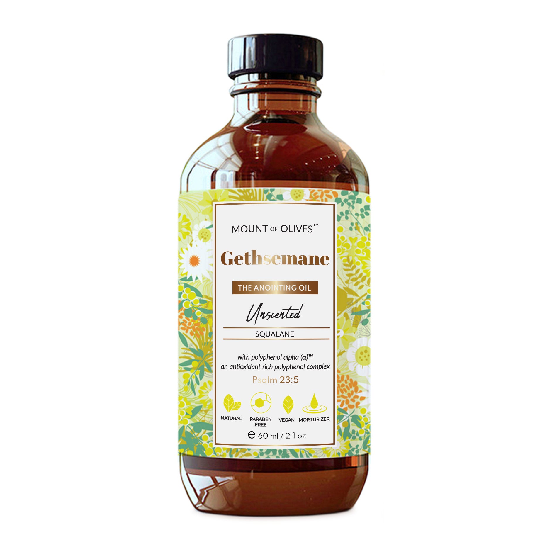 Gethsemane Anointing Oil (Unscented) With Cosmeceuticals Derived from Biblical Botanicals