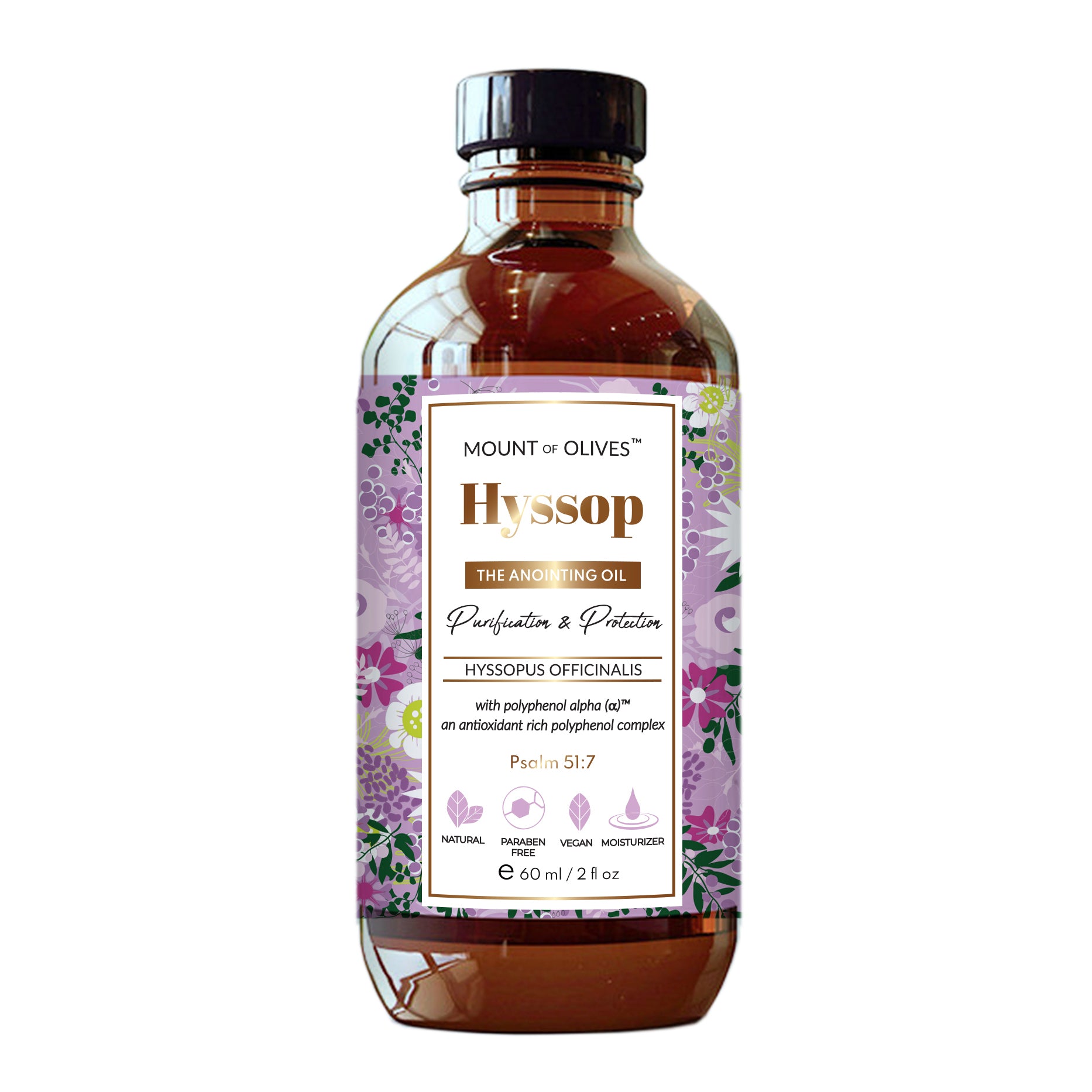 Hyssop Anointing Oil With Cosmeceuticals Derived from Biblical Botanicals