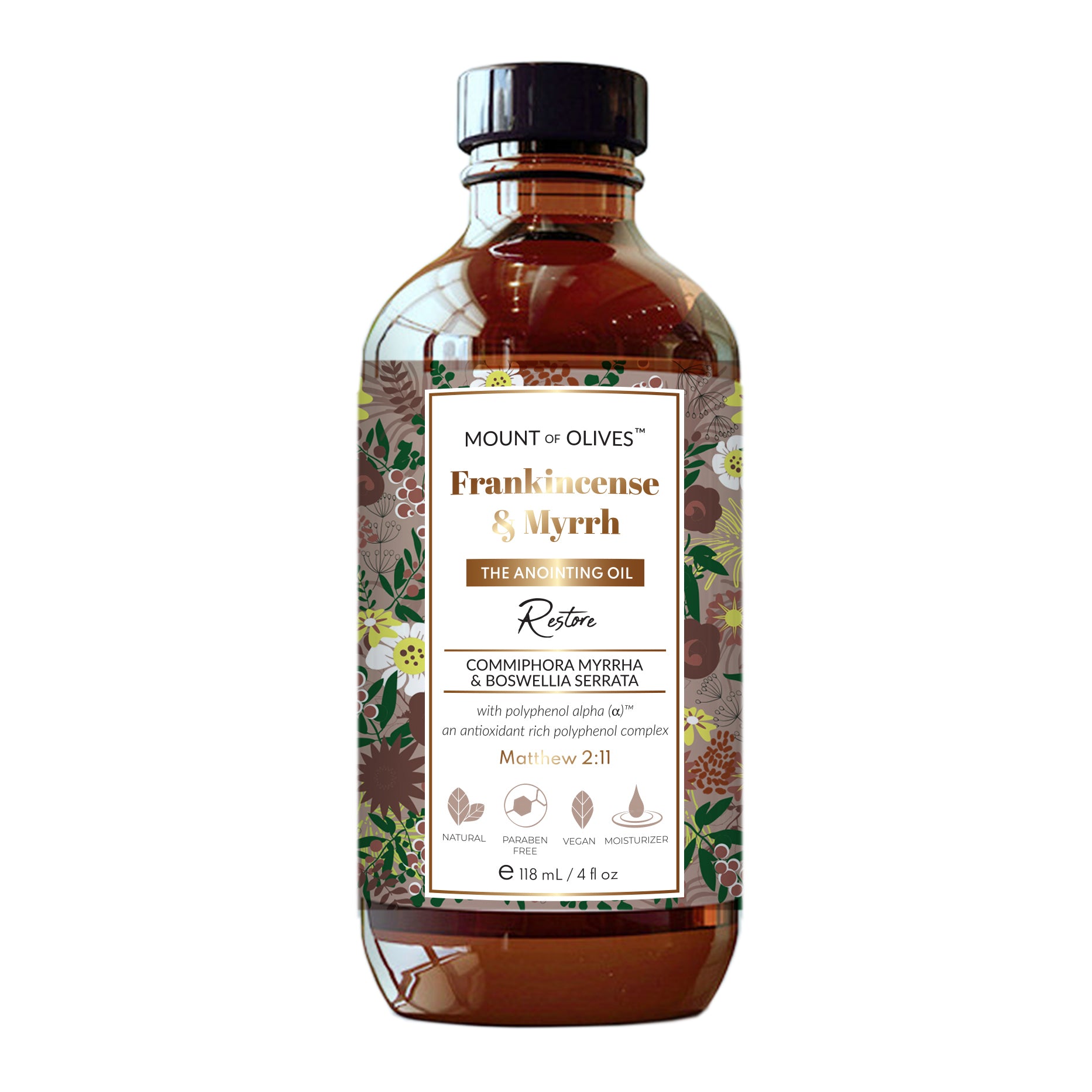 Frankincense & Myrrh Anointing Oil With Cosmeceuticals Derived from Biblical Botanicals