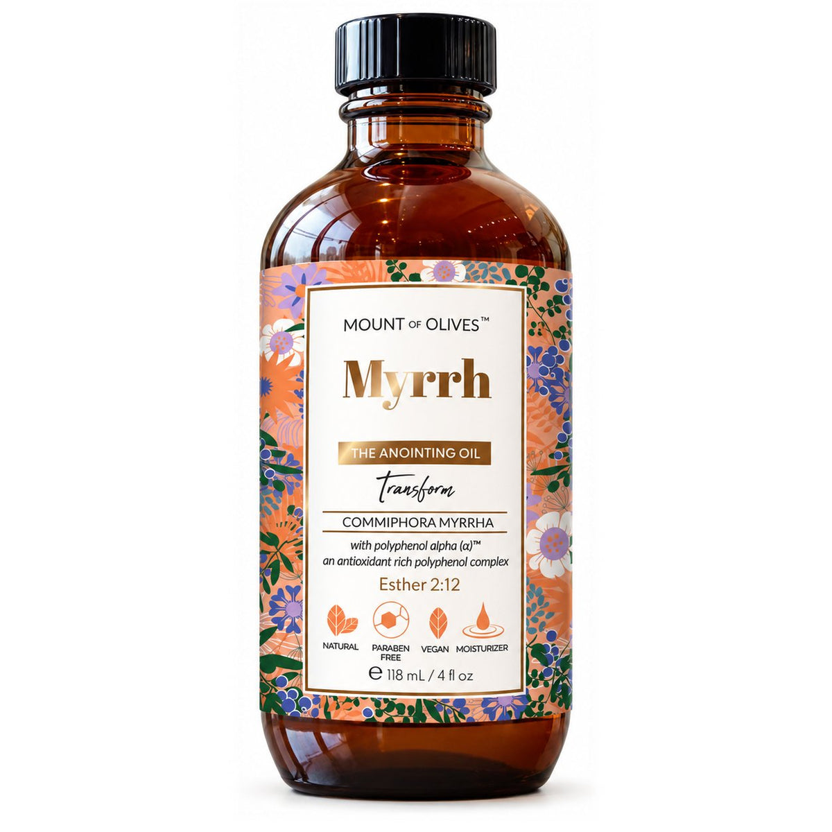 Mount of Olives Myrrh Anointing Oil, 4 fl oz bottle