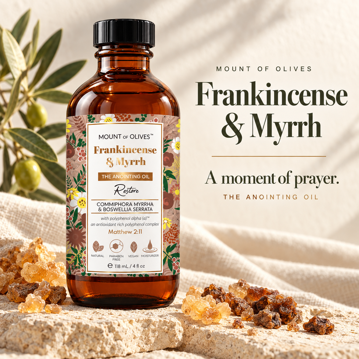 Frankincense & Myrrh Anointing Oil: product portrait