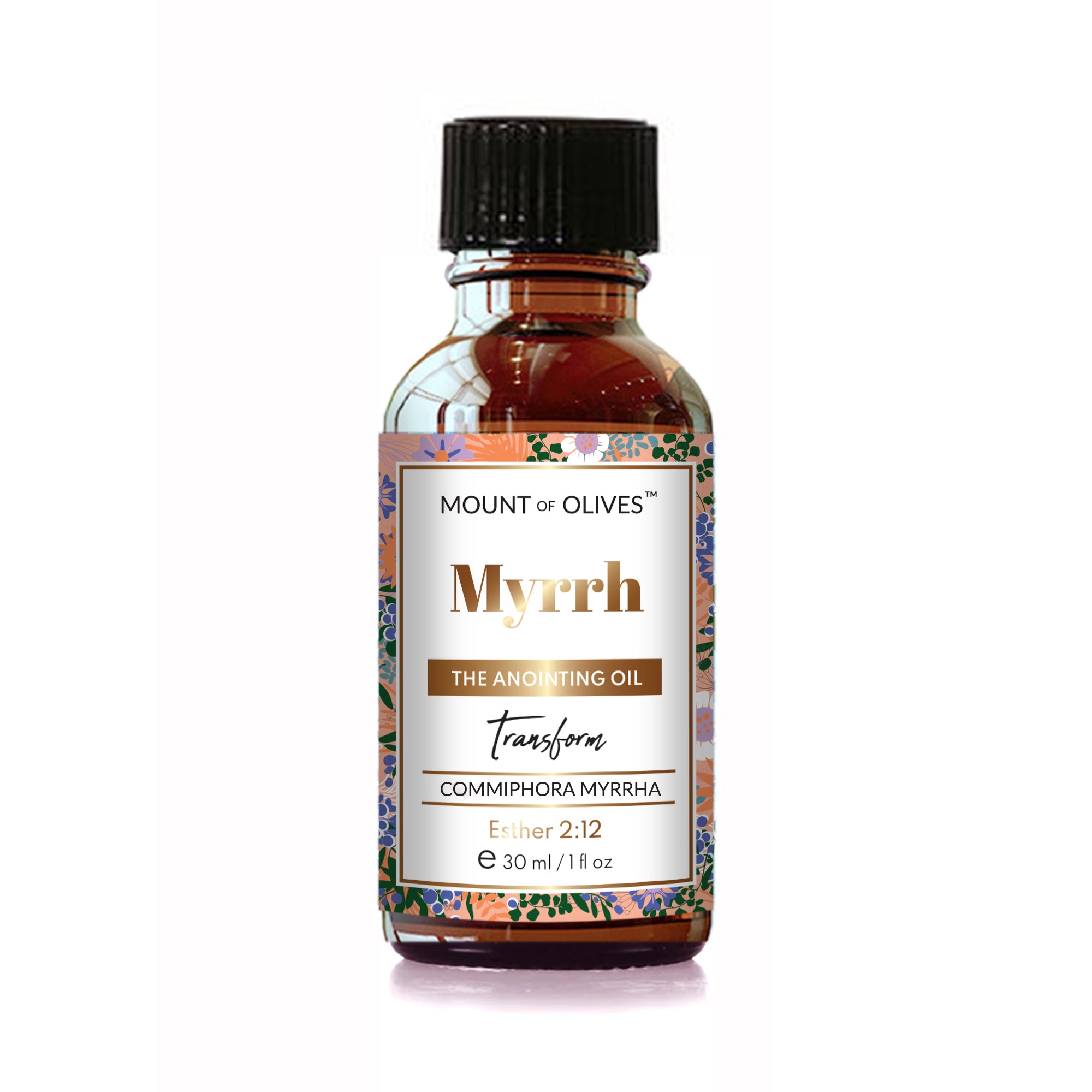Myrrh Anointing Oil With Cosmeceuticals Derived from Biblical Botanicals