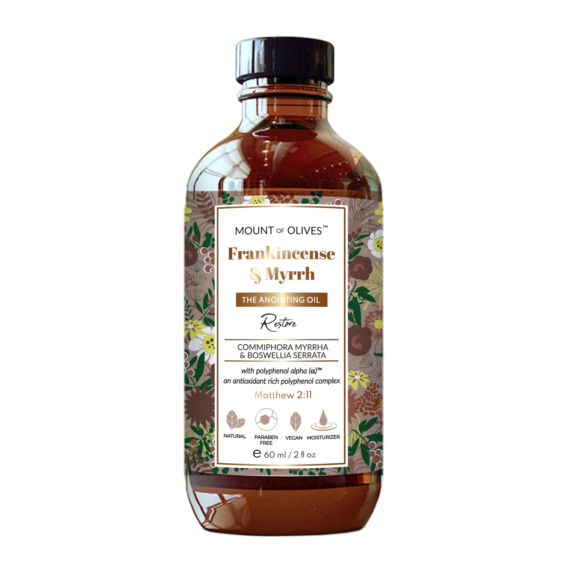 Frankincense & Myrrh Anointing Oil With Cosmeceuticals Derived from Biblical Botanicals