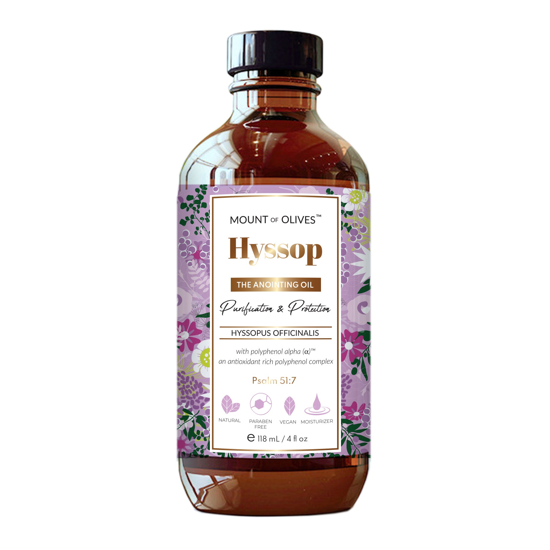 Hyssop Anointing Oil With Cosmeceuticals Derived from Biblical Botanicals